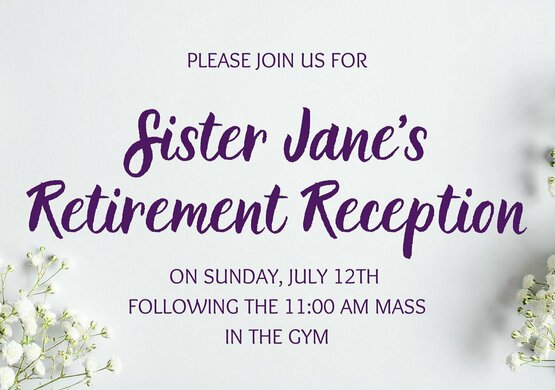 Sr. Jane's Retirement Reception