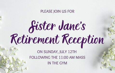 Sr. Jane's Retirement Reception