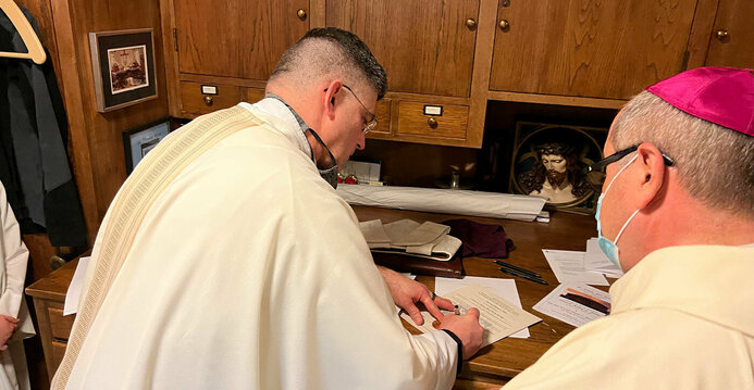 Installation Mass brings together parish's past, present and looks to the future