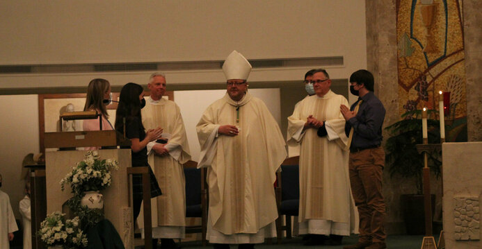 Installation Mass brings together parish's past, present and looks to the future